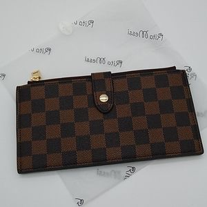 Rita Messi Checkered Bi-Fold Credit Card Wallet